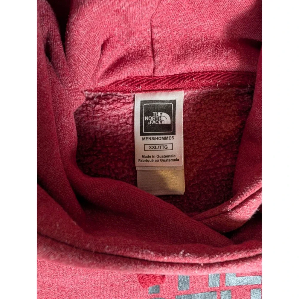 The North Face Mens Heather Red Graphic Logo Pullover Hoodie Sweatshirt 5594